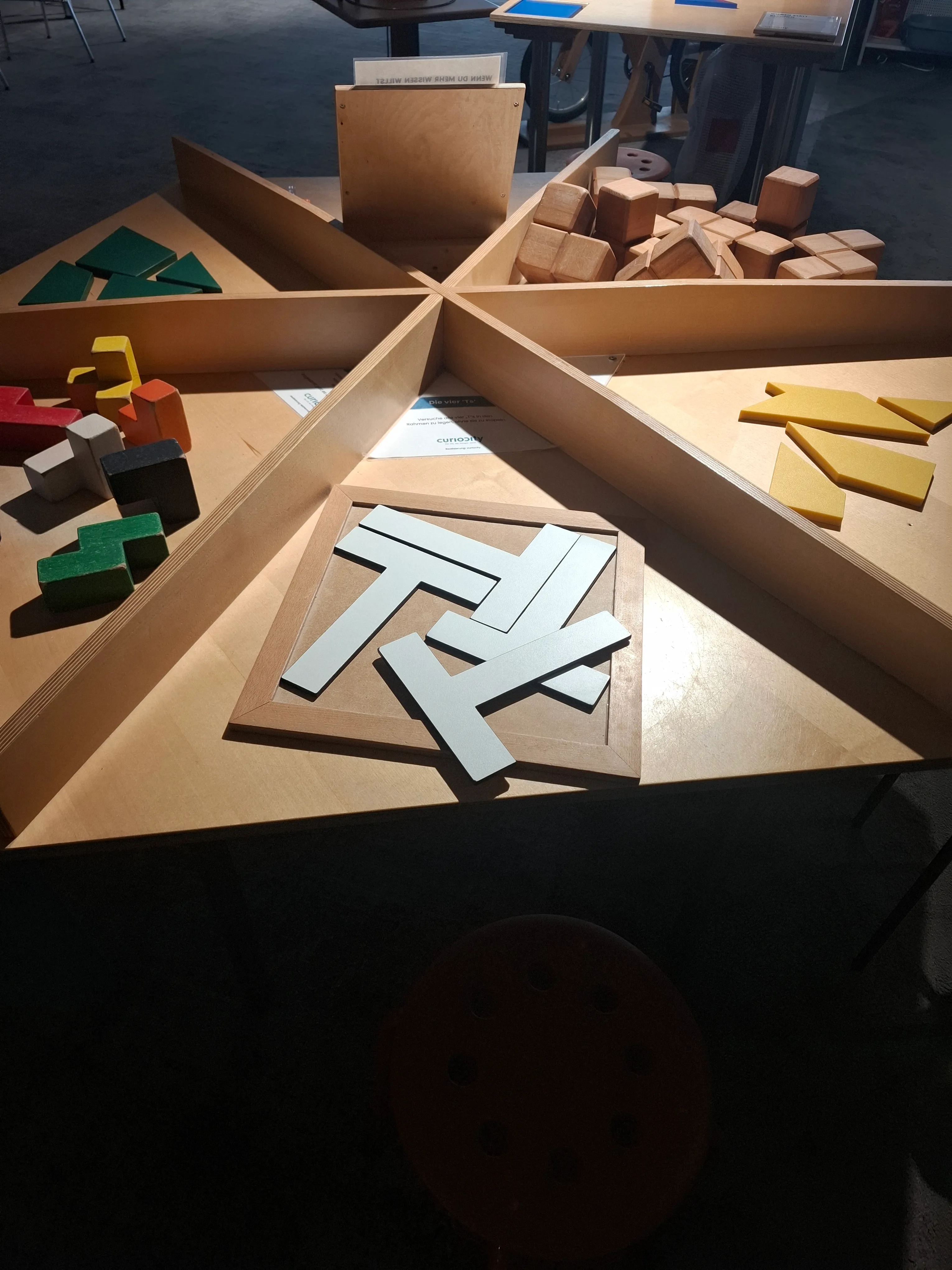 Die vier 'Ts', Exponat im Pop-up Science Center