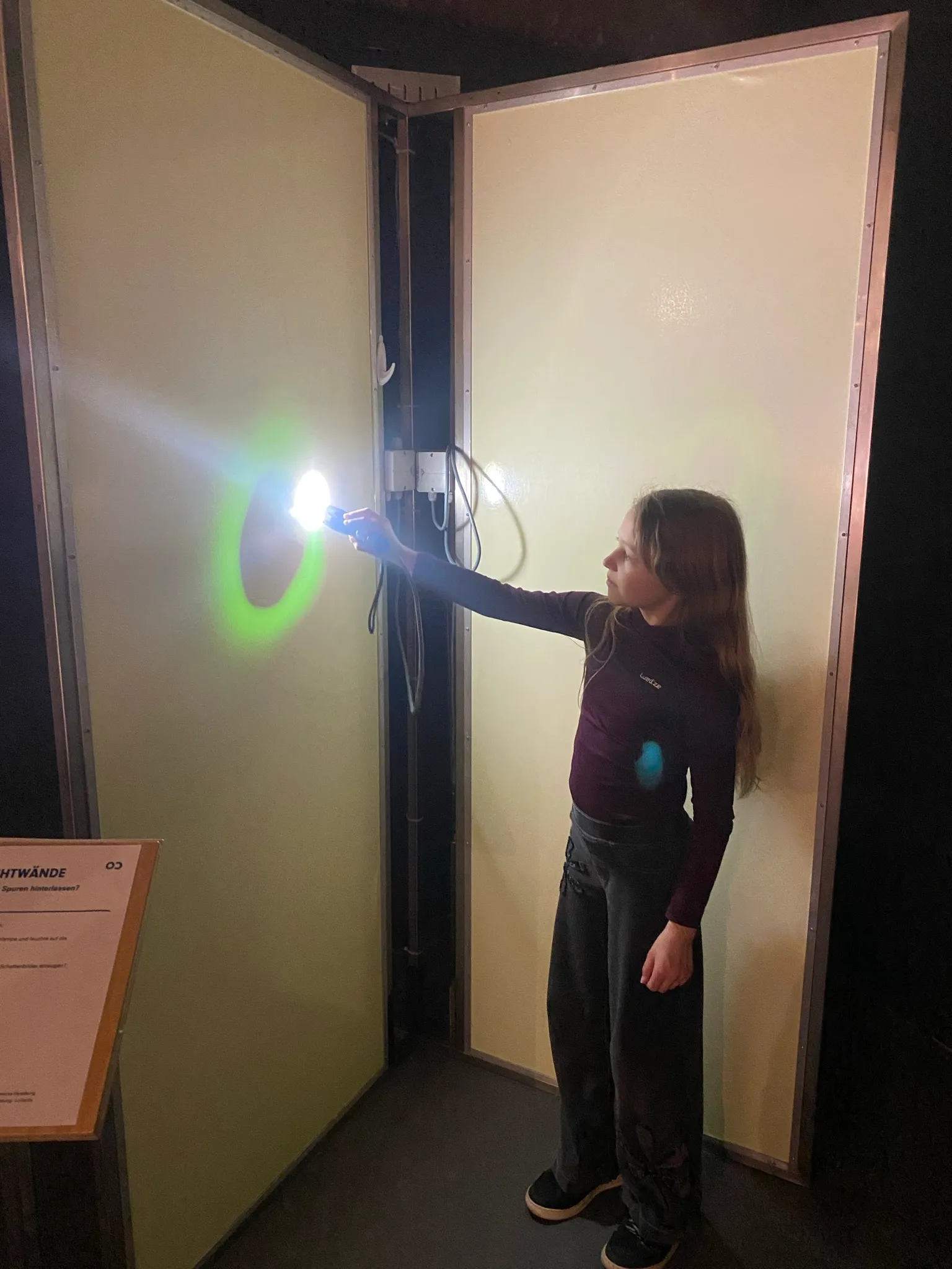 Leuchtwand, Exponat im Pop-up Science Center