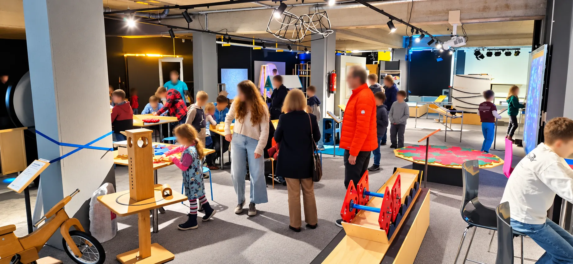 Blick in die Ausstellungsfläche im Pop-up Science Center